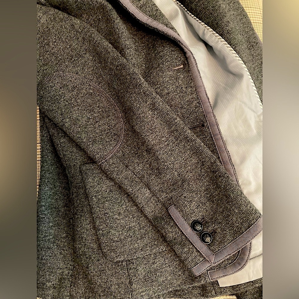 Banana Republic Gray Wool Blazer Italian - Picture 9 of 11